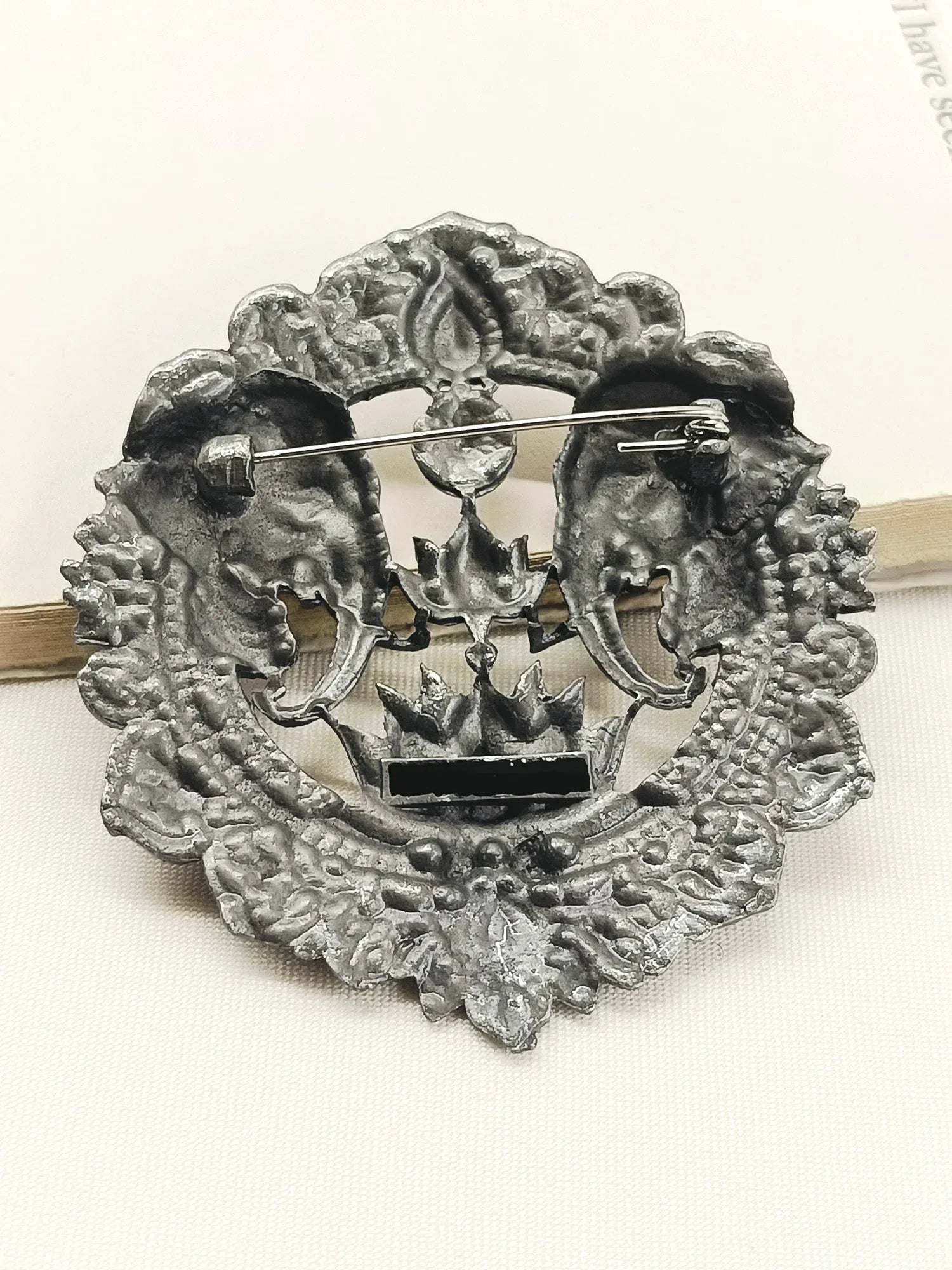 Sharad Grey Elephant Men's Brooch