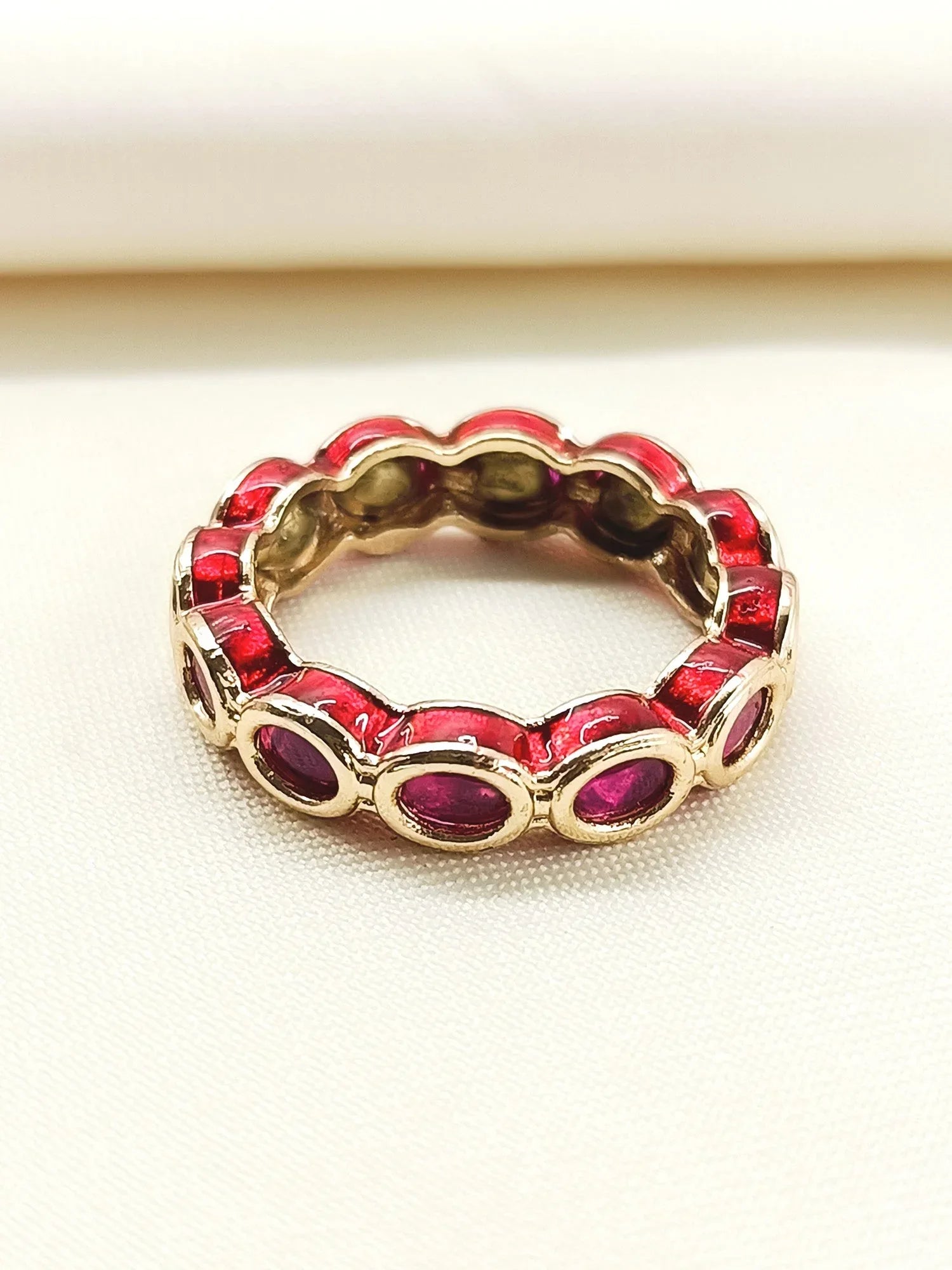 Anjali Ruby Kundan Finger Ring
