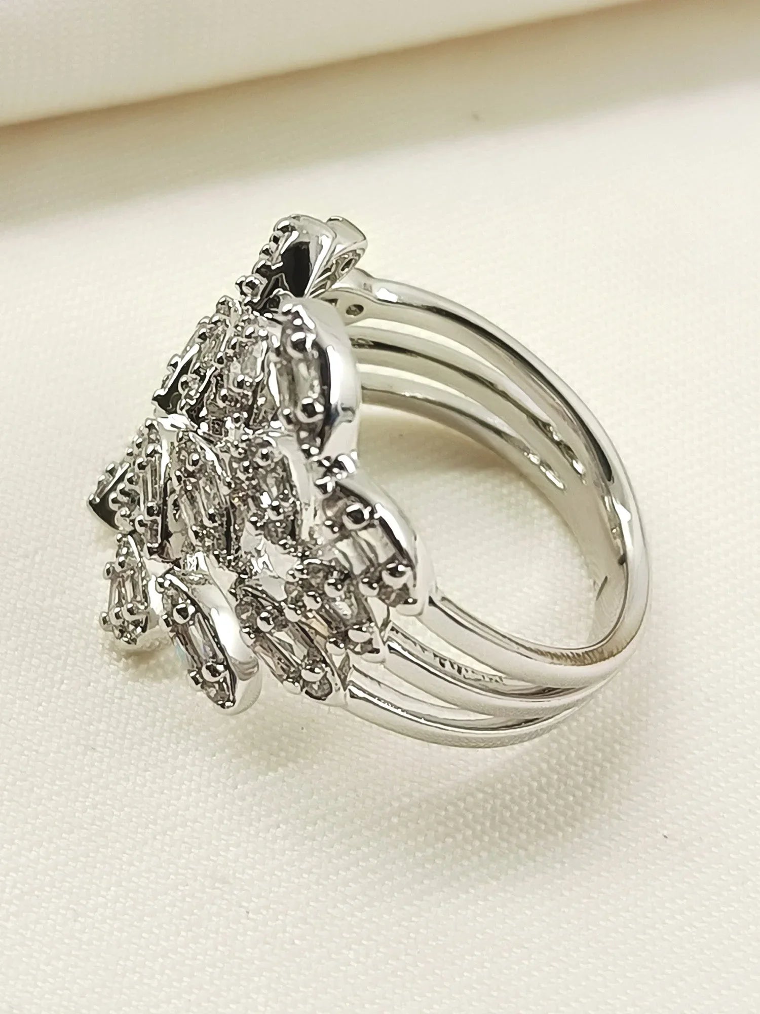 Rekha White American Diamond Finger Ring