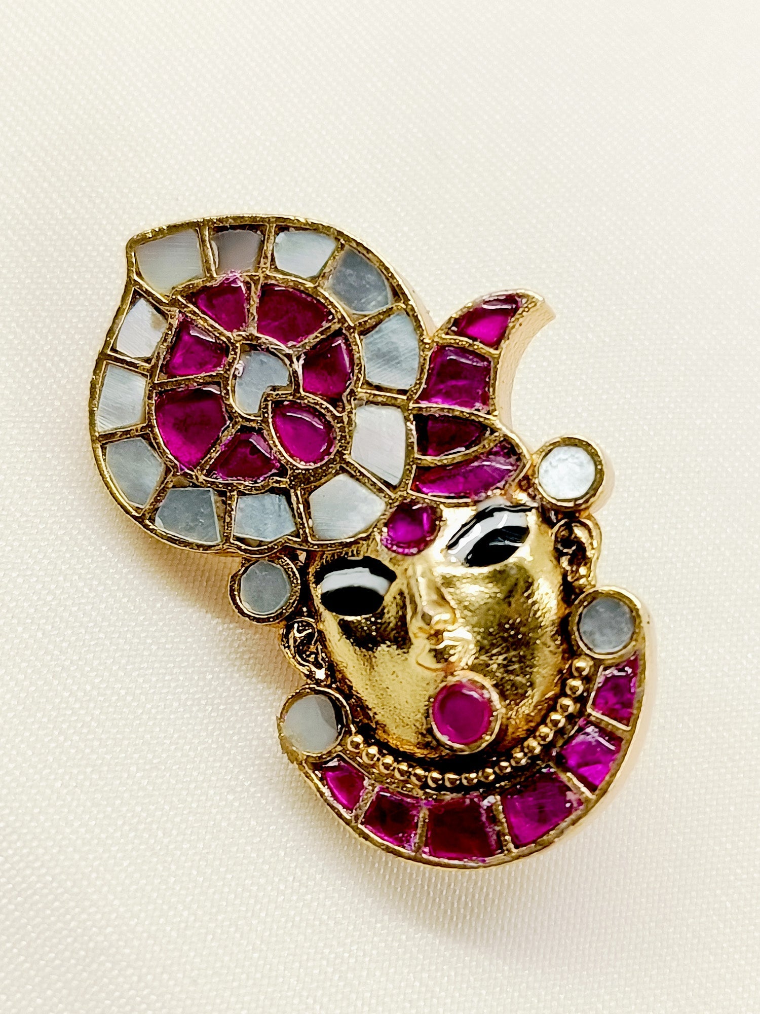 Ramia Ruby Shrinath Ji Brooch