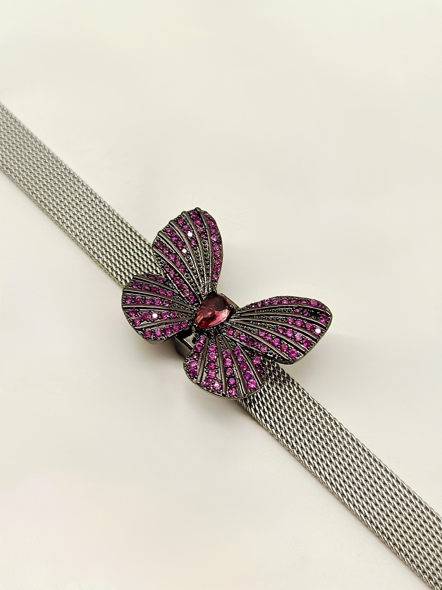 Truba Ruby Butterfly Shape Victorian Bracelet - qivii