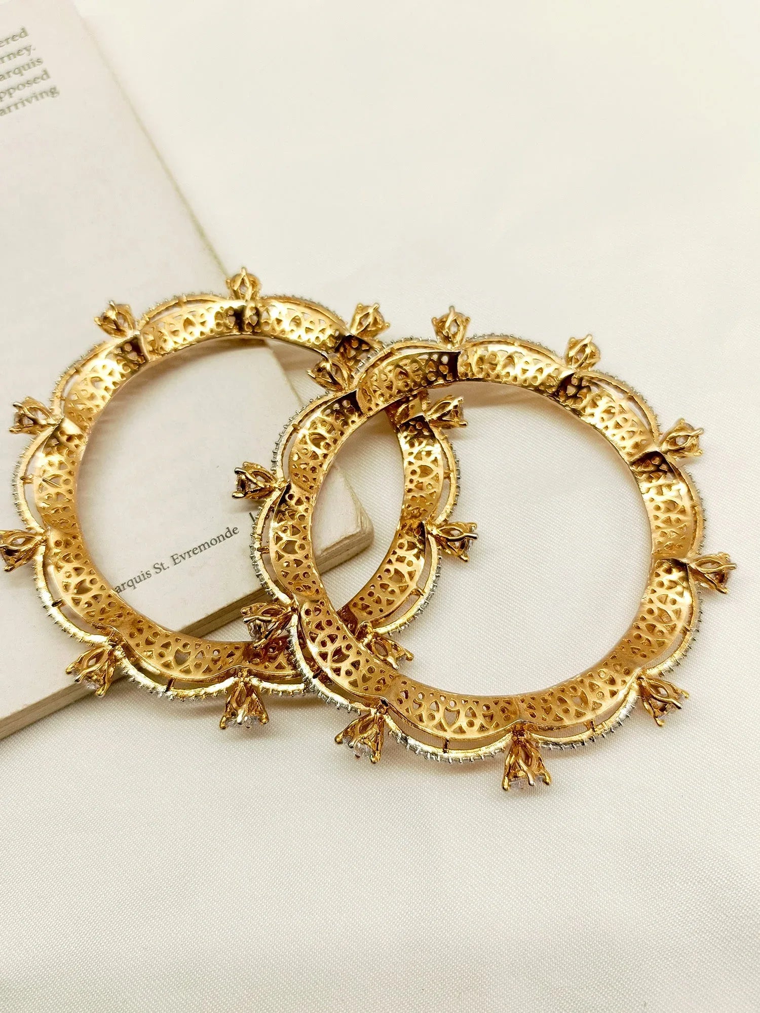Aarusha White American Diamond Bangles
