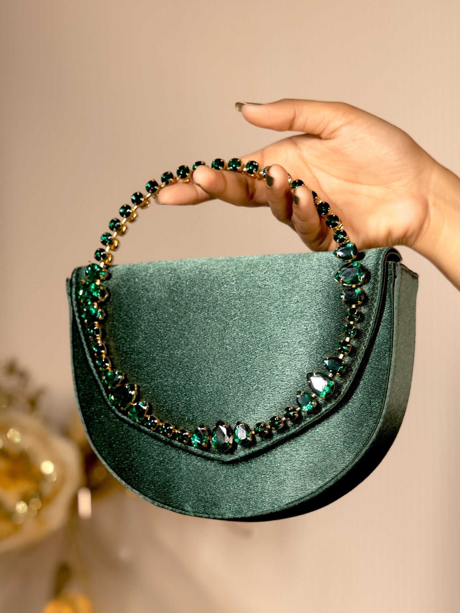 Anshita Green Evening Clutch - qivii