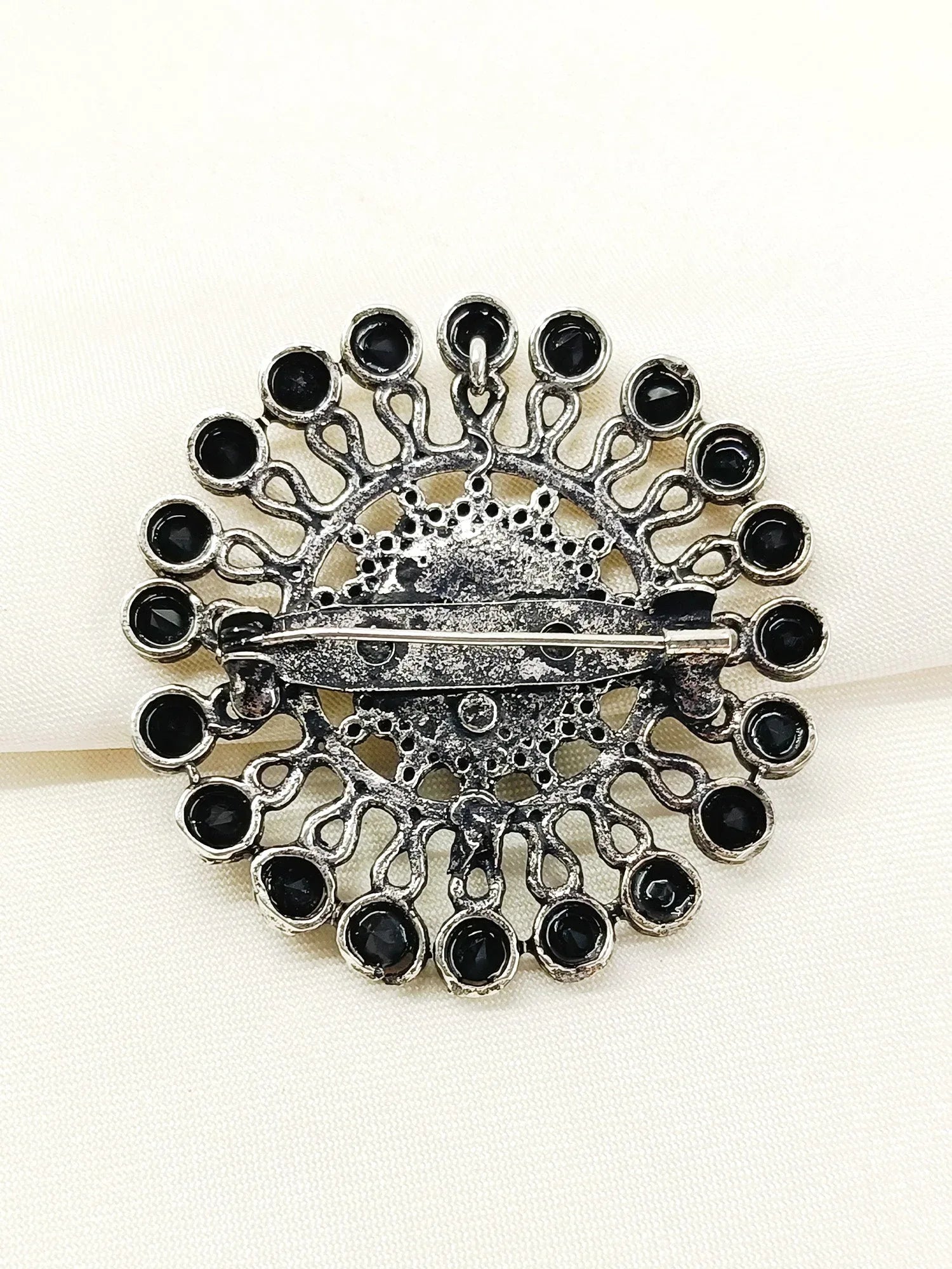Advik Black Oxidized Brooch