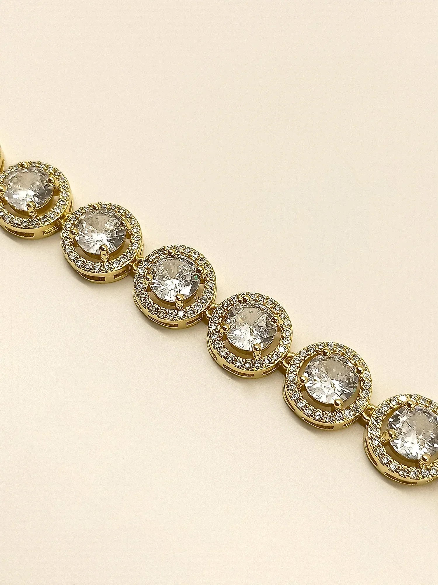 Dusshala White American Diamond Bracelet