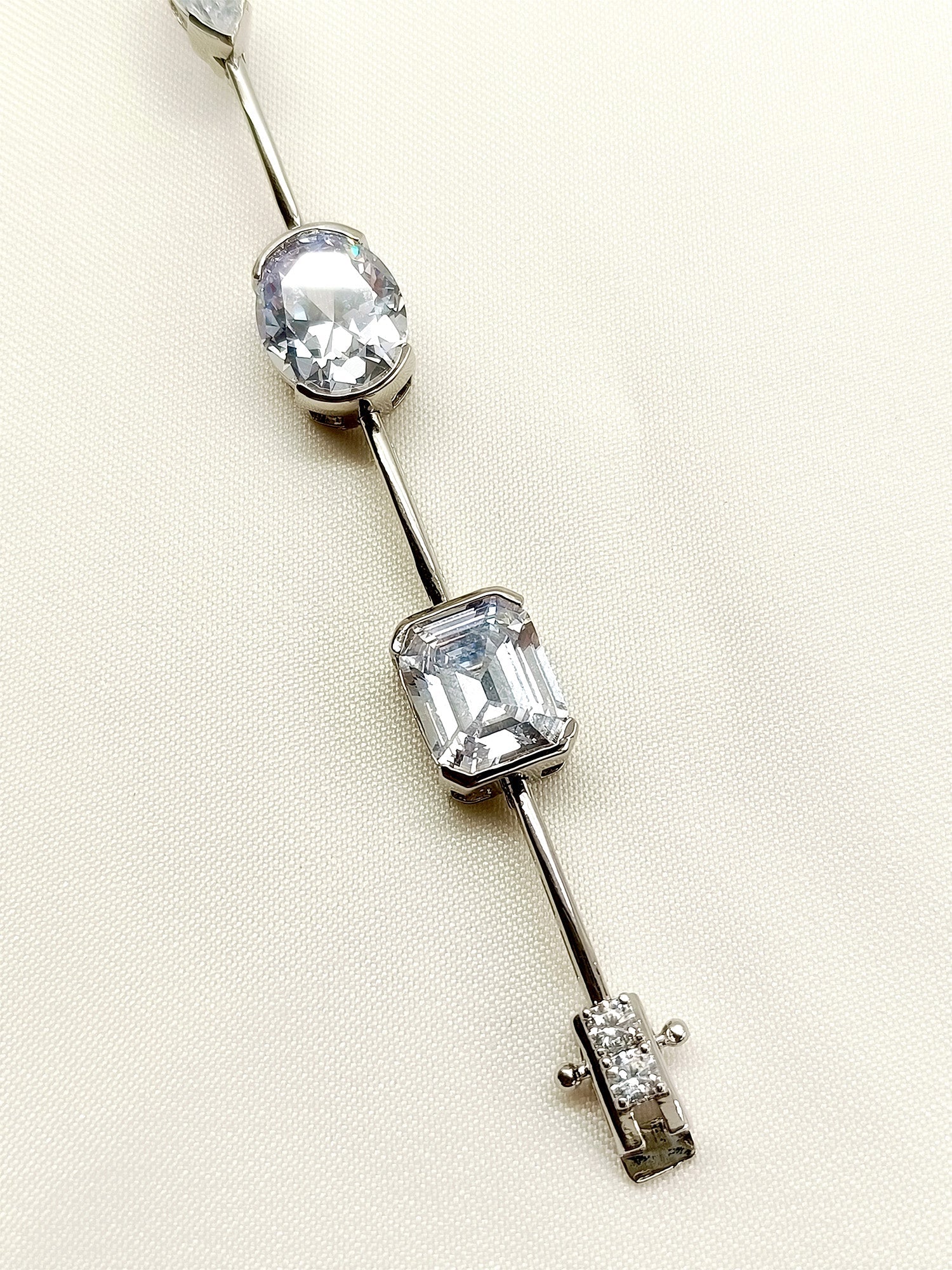 Palak White American Diamond Bracelet