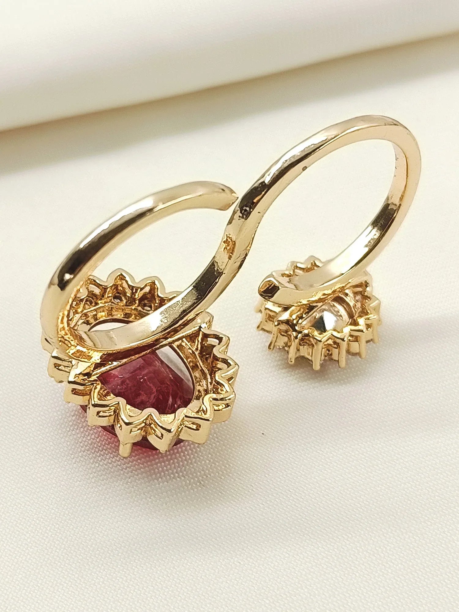 Neelam Ruby Kundan Finger Ring