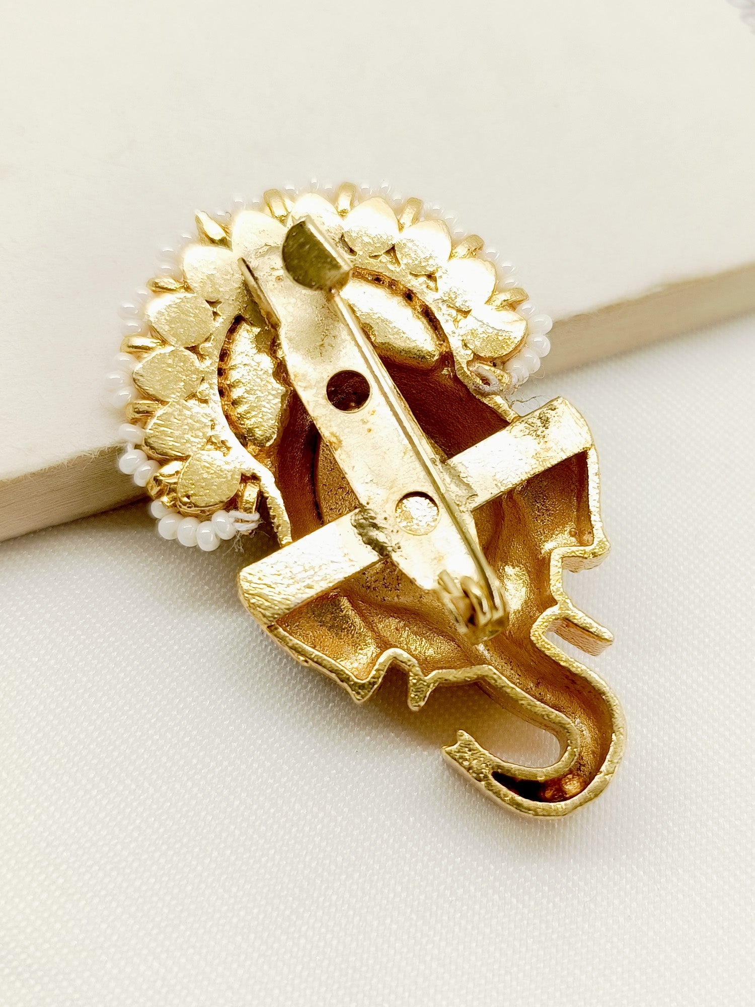 Mathani Green Ganesh Ji Brooch