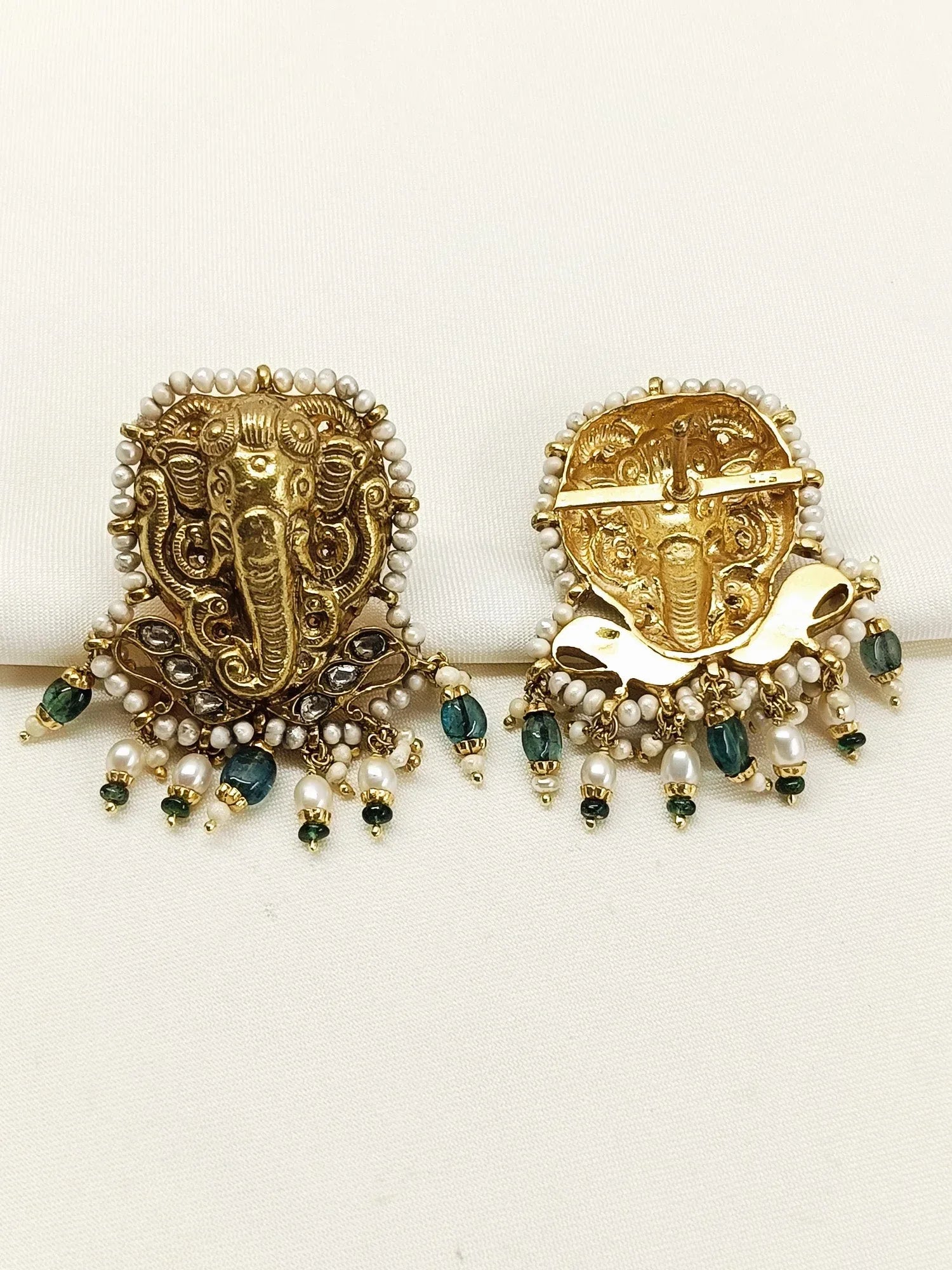 Jini Green 92.5 Silver Earring