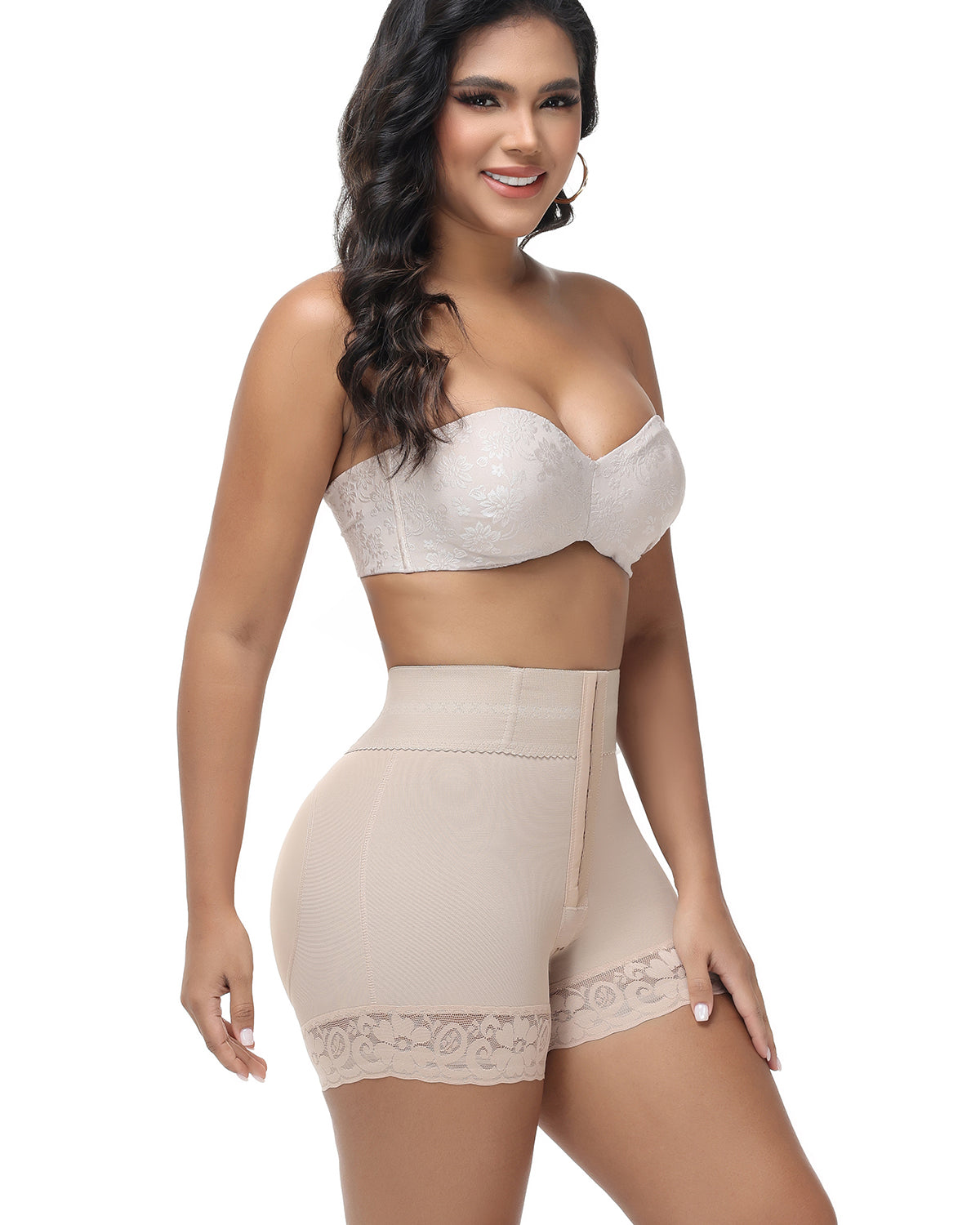 Shapshe® Double Compression High Waisted BBL Shorts With Mid-section Tummy Control Panties