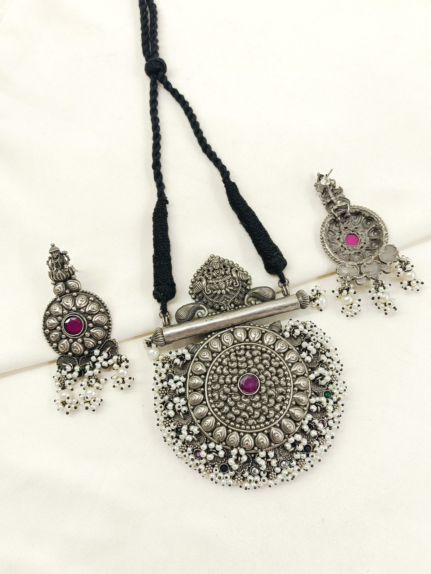 Twinking R&G Oxidized Necklace Set