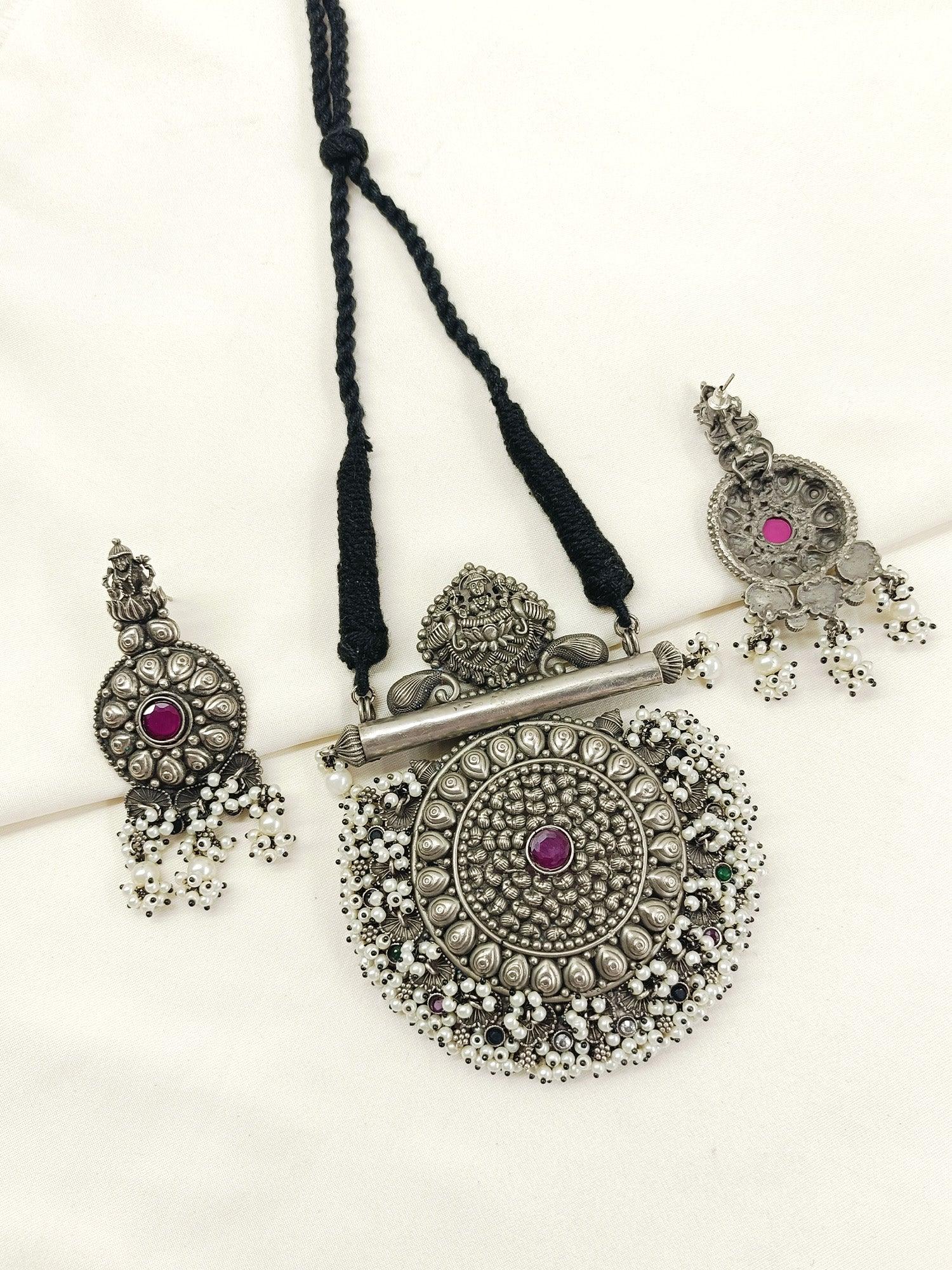 Twinking R&G Oxidized Necklace Set