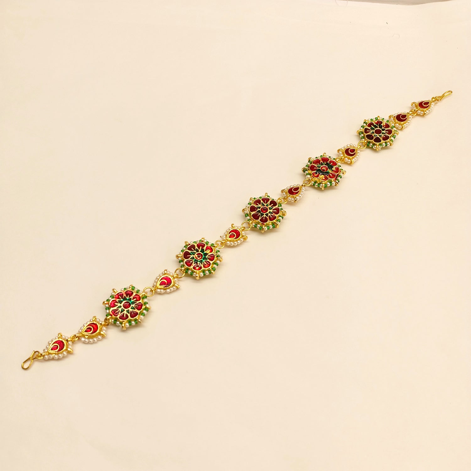 Sonali Gold Plated Kundan Sheeshpatti - qivii
