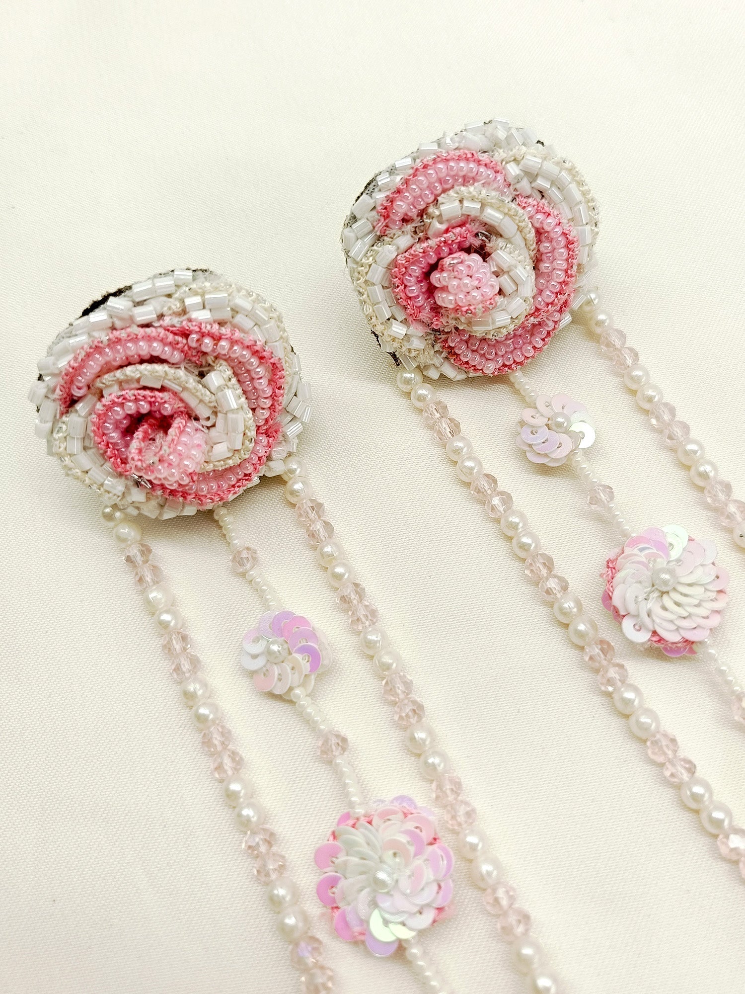 Eveln Pink Handmade Hathphool Set Of 2 - qivii