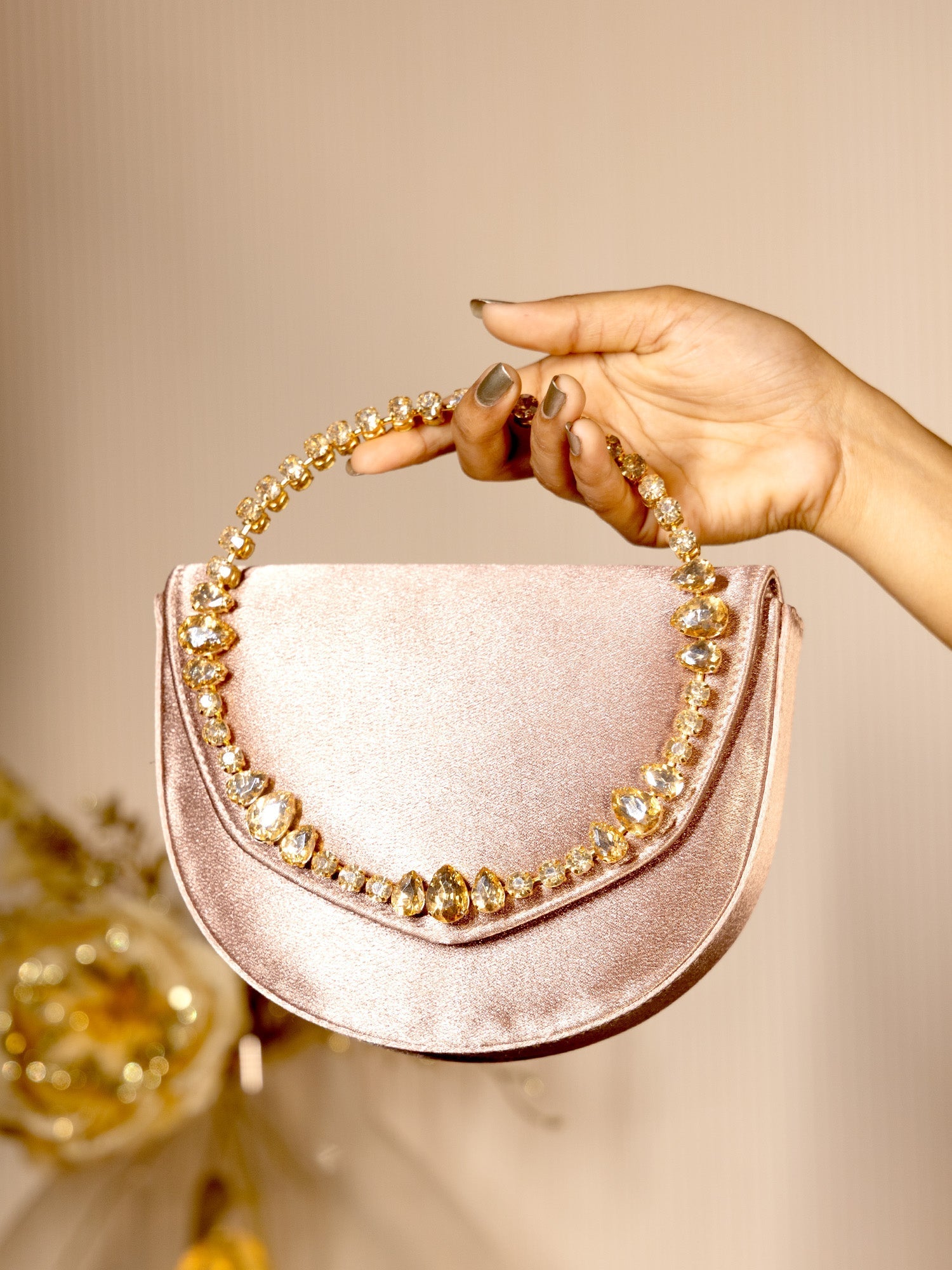 Irya Baby Pink Evening Clutch - qivii