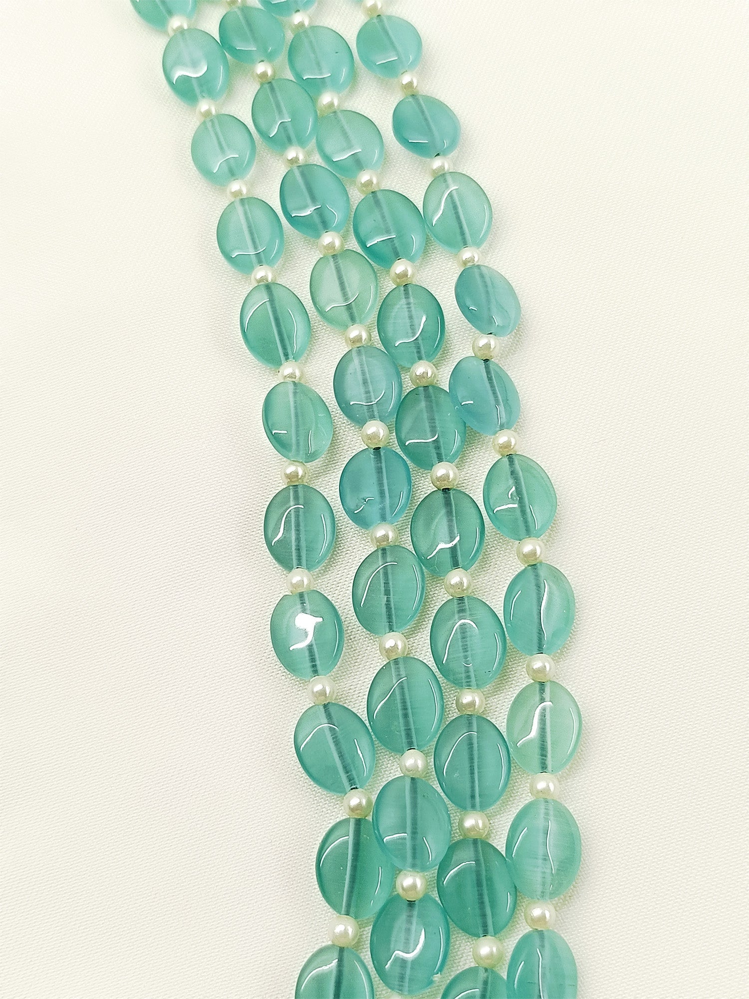 Ridham Mint Green Groom Beads Neckpiece