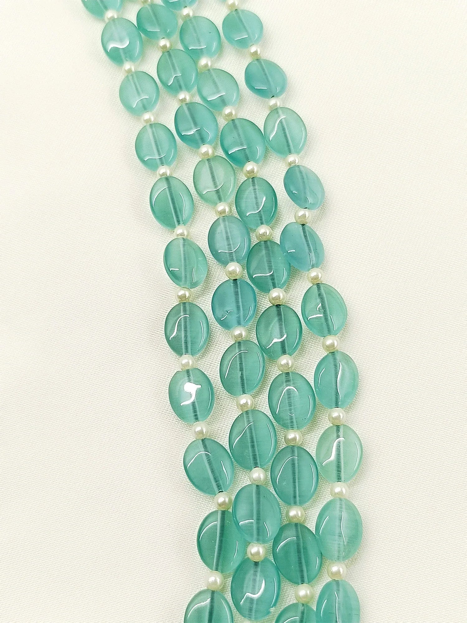 Ridham Mint Green Groom Beads Neckpiece