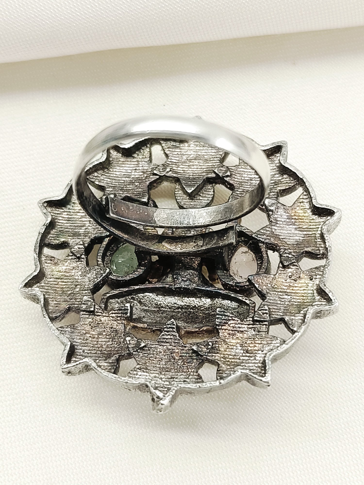 Misika Multi Colour Oxidized Finger Ring