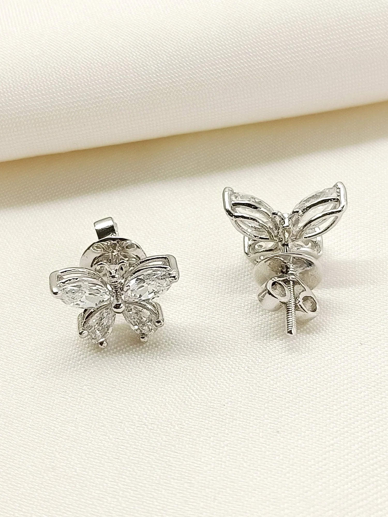 Kiara 92.5 Silver Swarovski Stone Tops