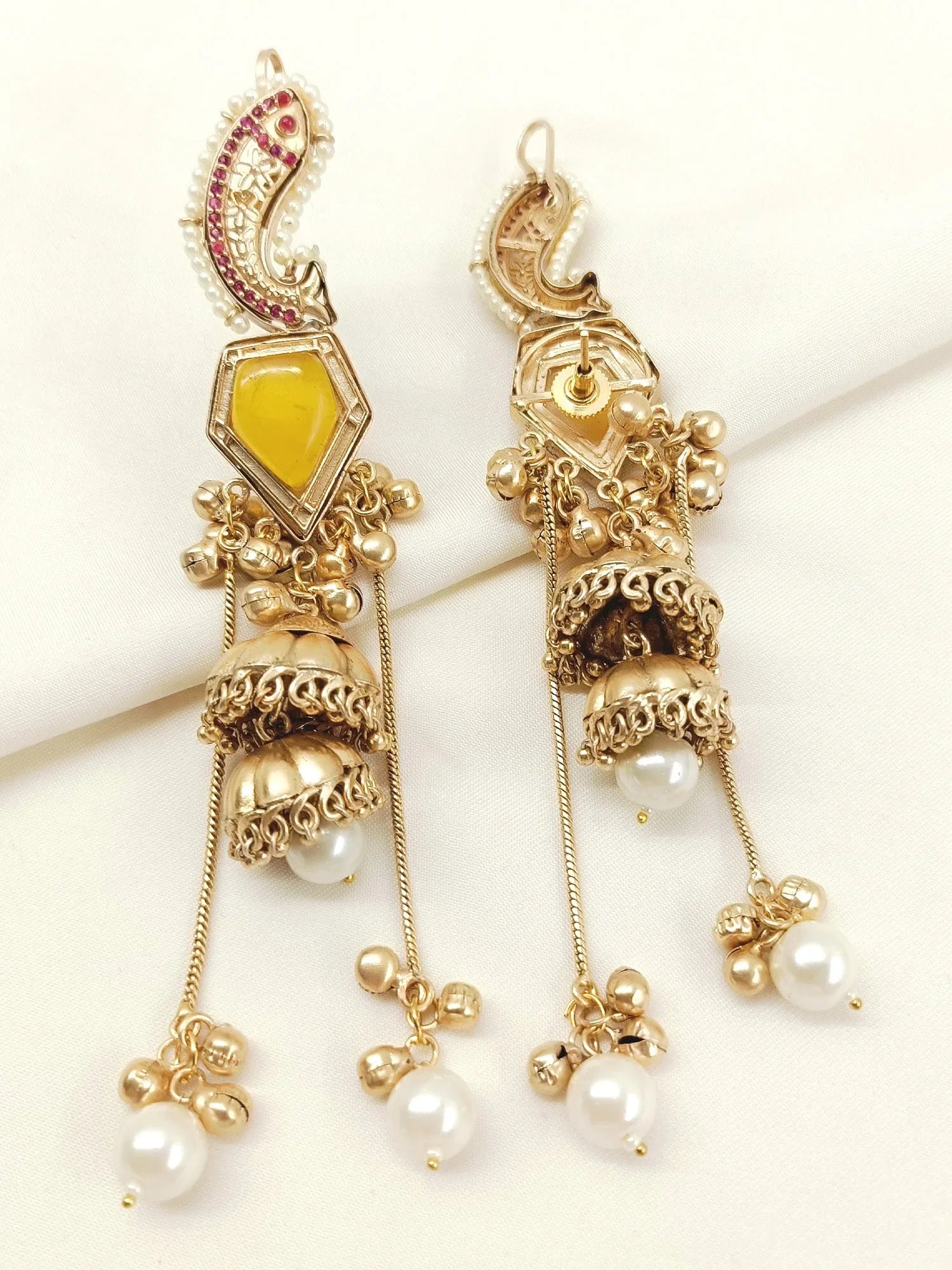 Draupadi Yellow Boutique Jhumki