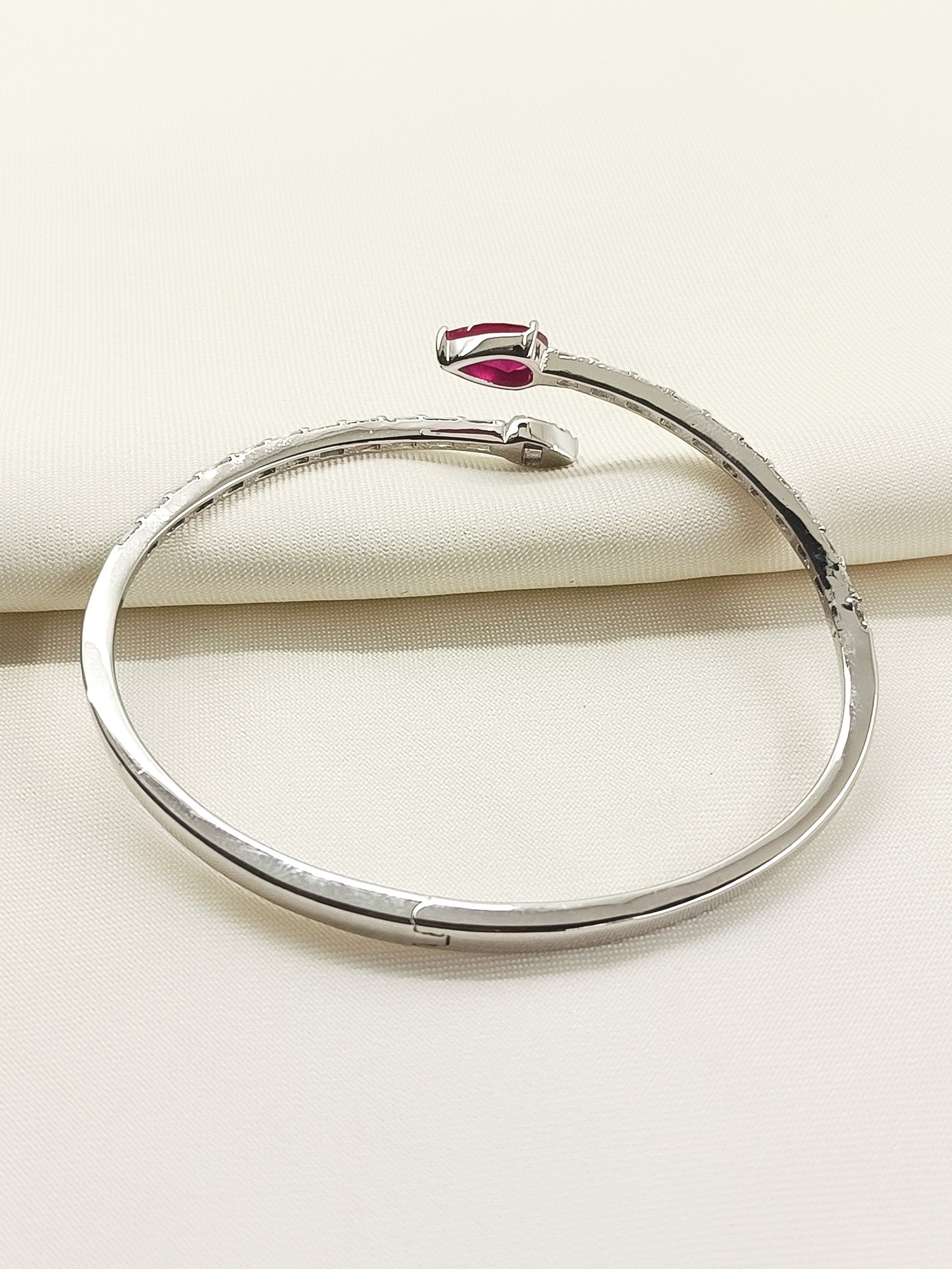 Azma Ruby American Diamond Bracelet