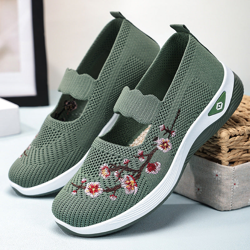 Women's Lyric Canvas Slip-On Ballet Flats – Soft Cushioned Lightweight Casual Walking Shoes (US 5–10.5)