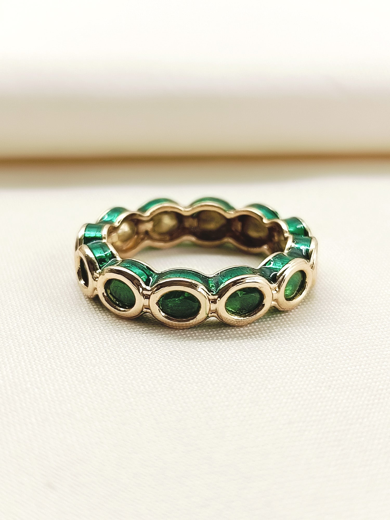 Advika Green Kundan Finger Ring