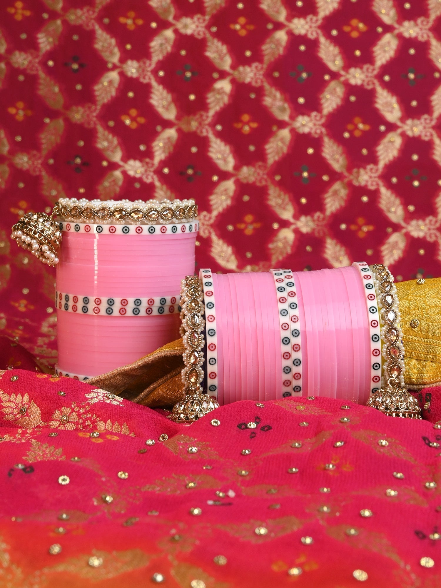 Mangla Pink Punjabi Chura - qivii