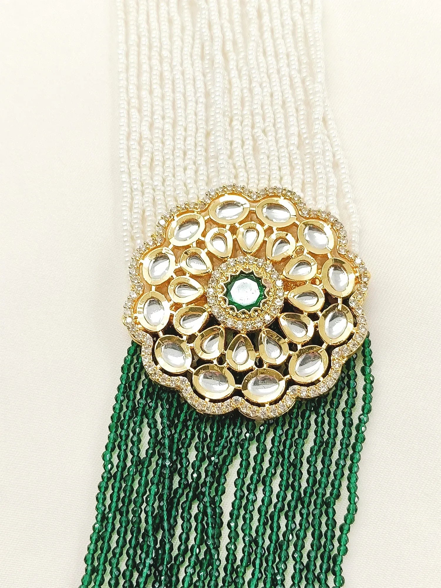 Sanjeev Green Groom Beads Neckpiece