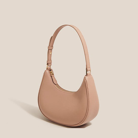 Women's Crescent Moon Hobo Bag — Effortlessly Versatile Underarm Purse with Refined Details