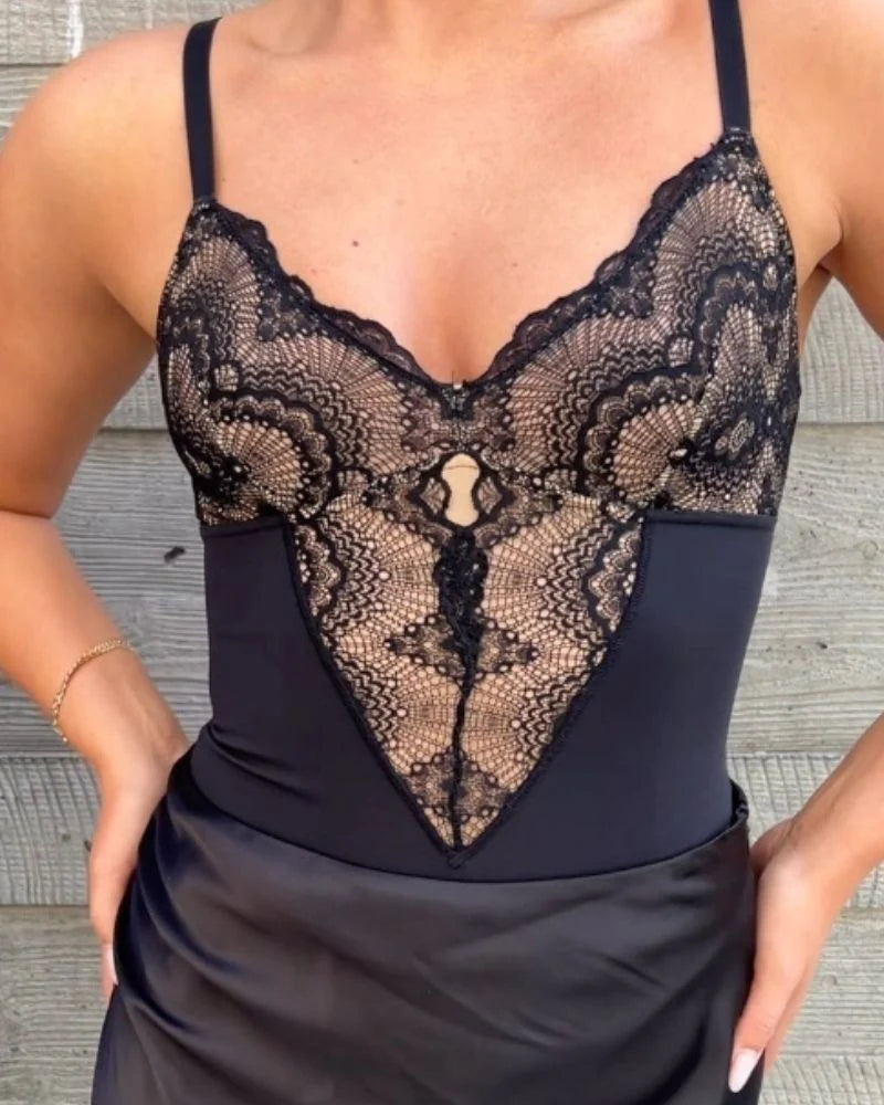 Sculpting One Piece Lace Shapewear Bodysuits - By Qivii