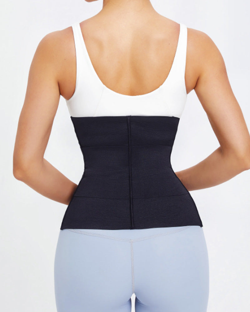 Waist Trainer Corset Double Belt Breathable Belly Slimming Workout Adjustable Fajas Girdle - By Qivii