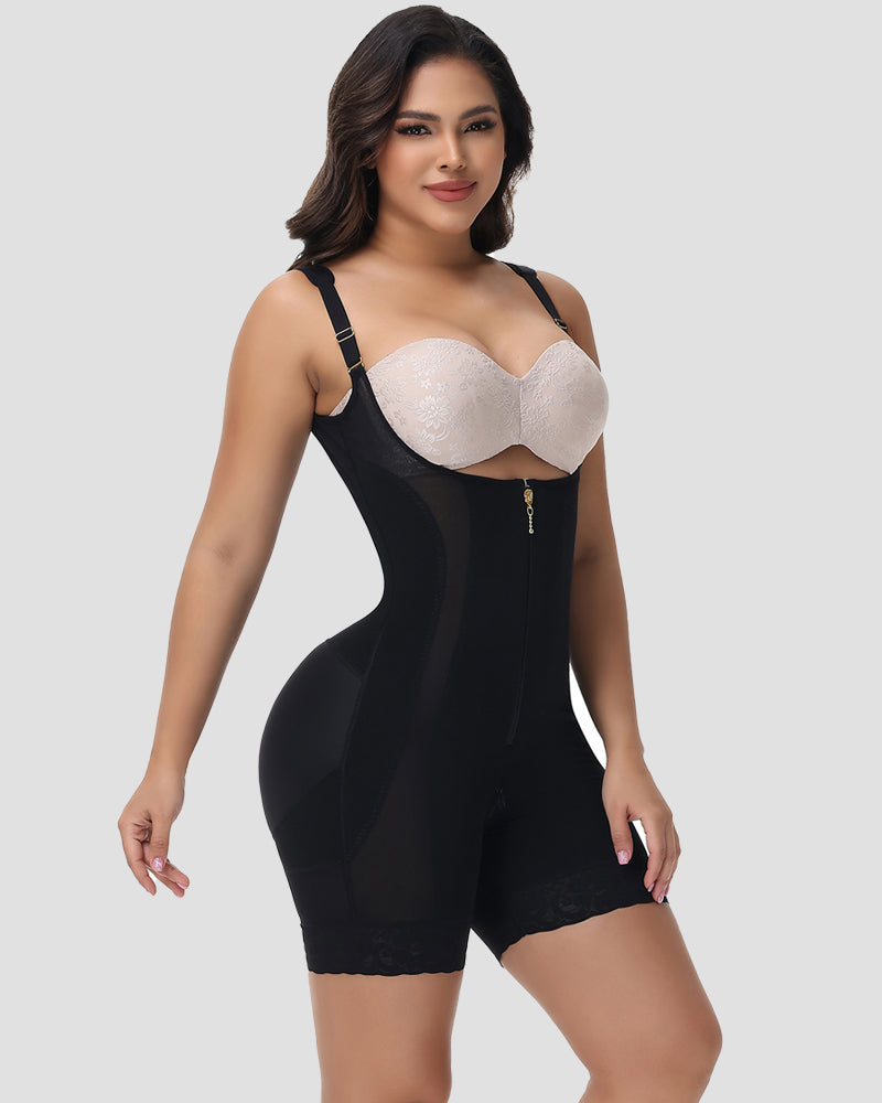 Shapshe® Tummy Control Open Chest Faja with Adjustable Shoulder Straps