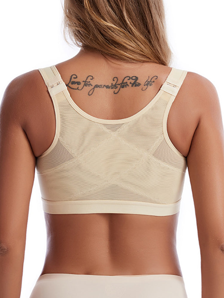 Women Front Closure With Adjustable Shoulder Straps Shaping Bras - By Qivii