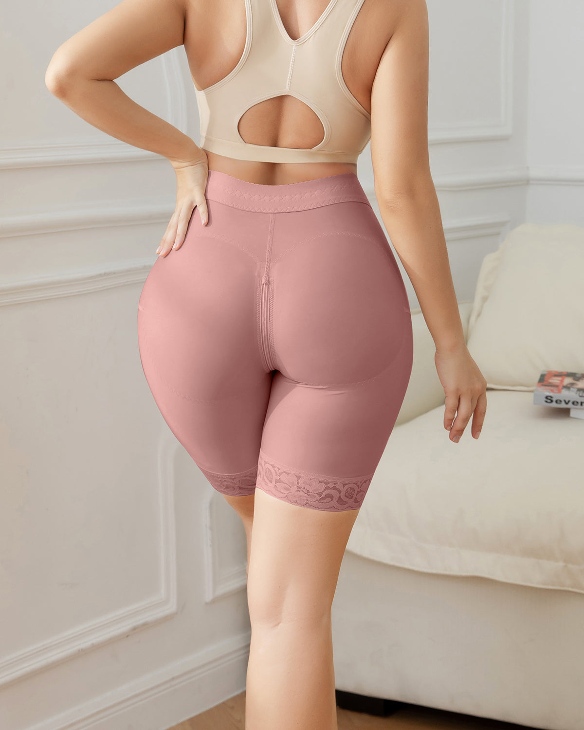 Shapshe® Women Tummy Control Butt Lifter High Waist Thigh Slimmer RosyBrown Panties
