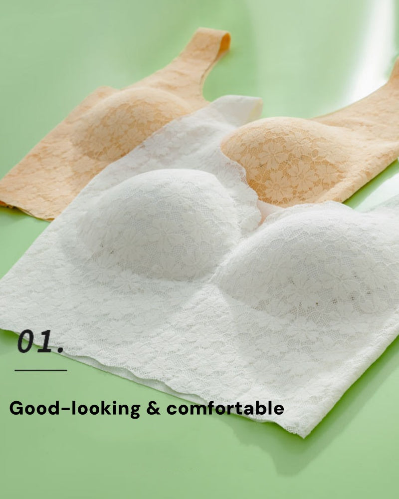 Plus Size Breathable Tank Top Push up Bra Side Smoothing