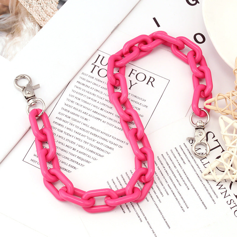 Ounamei Acrylic Chunky Bag Chain Strap – 50cm Lightweight Statement Purse Charm
