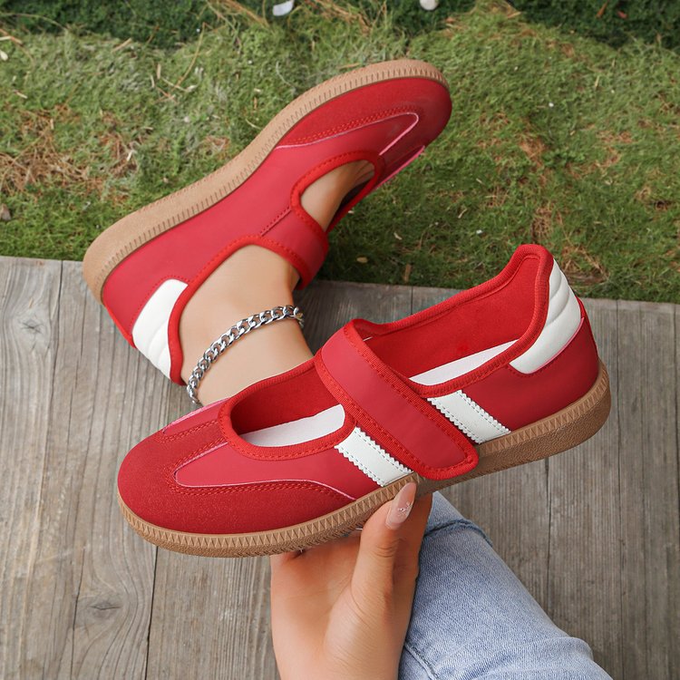 Women’s Mavelle Velcro Mary Jane Slip-On Sneakers – Retro Trainer Comfort Sandals (US 5–10)