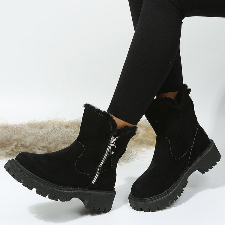 Women's Snowdrop Boots - Plush Lined Side Zip Ankle Boots (US 4-10.5)