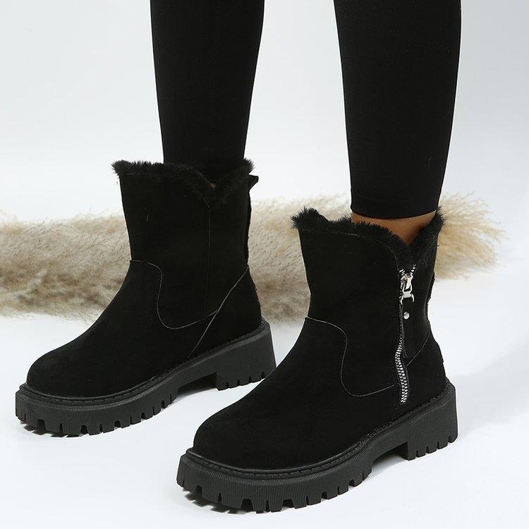 Women's Snowdrop Boots - Plush Lined Side Zip Ankle Boots (US 4-10.5)