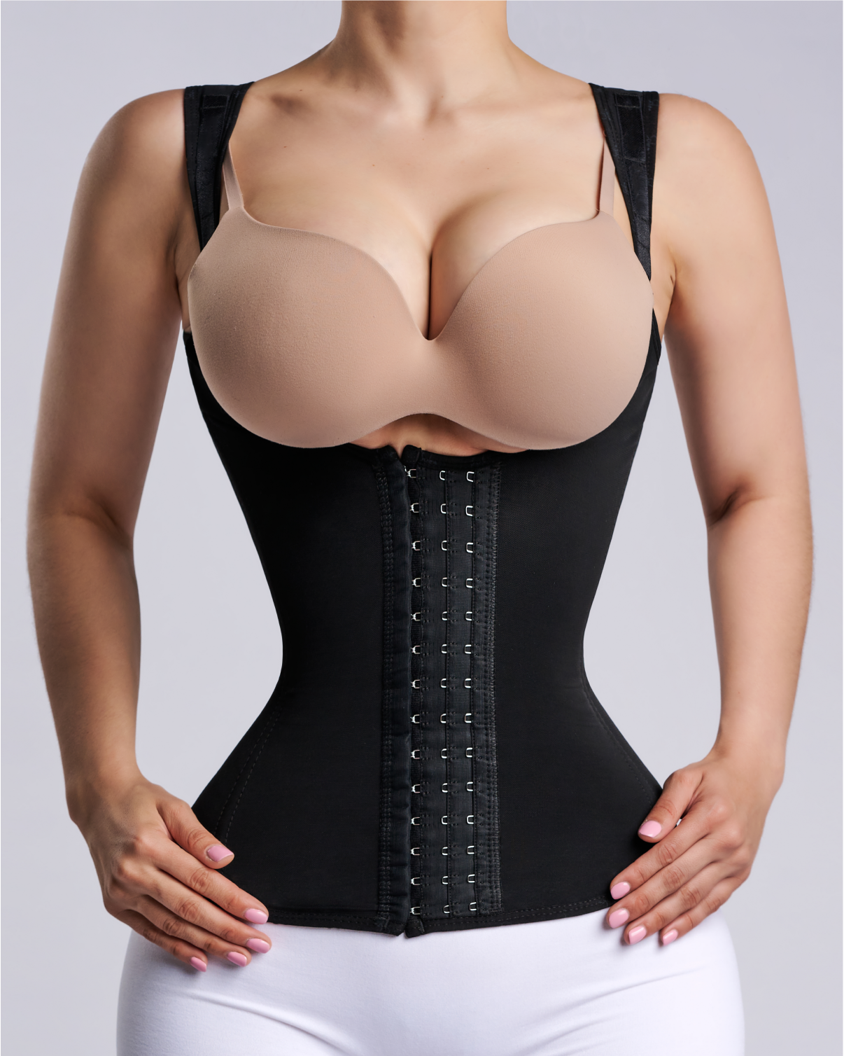 Shapshe® Women Hourglass Vest Tummy Control Waist Trainer Corset With Hook and Eye - By Qivii