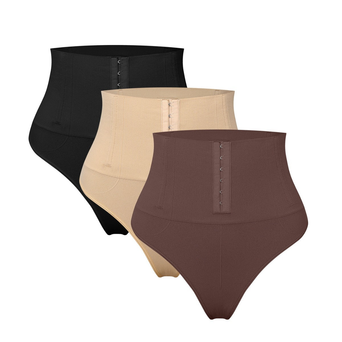 High Waist Seamless Single Breasted Shaping Thong Tummy Control Shapewear Panties - By Qivii