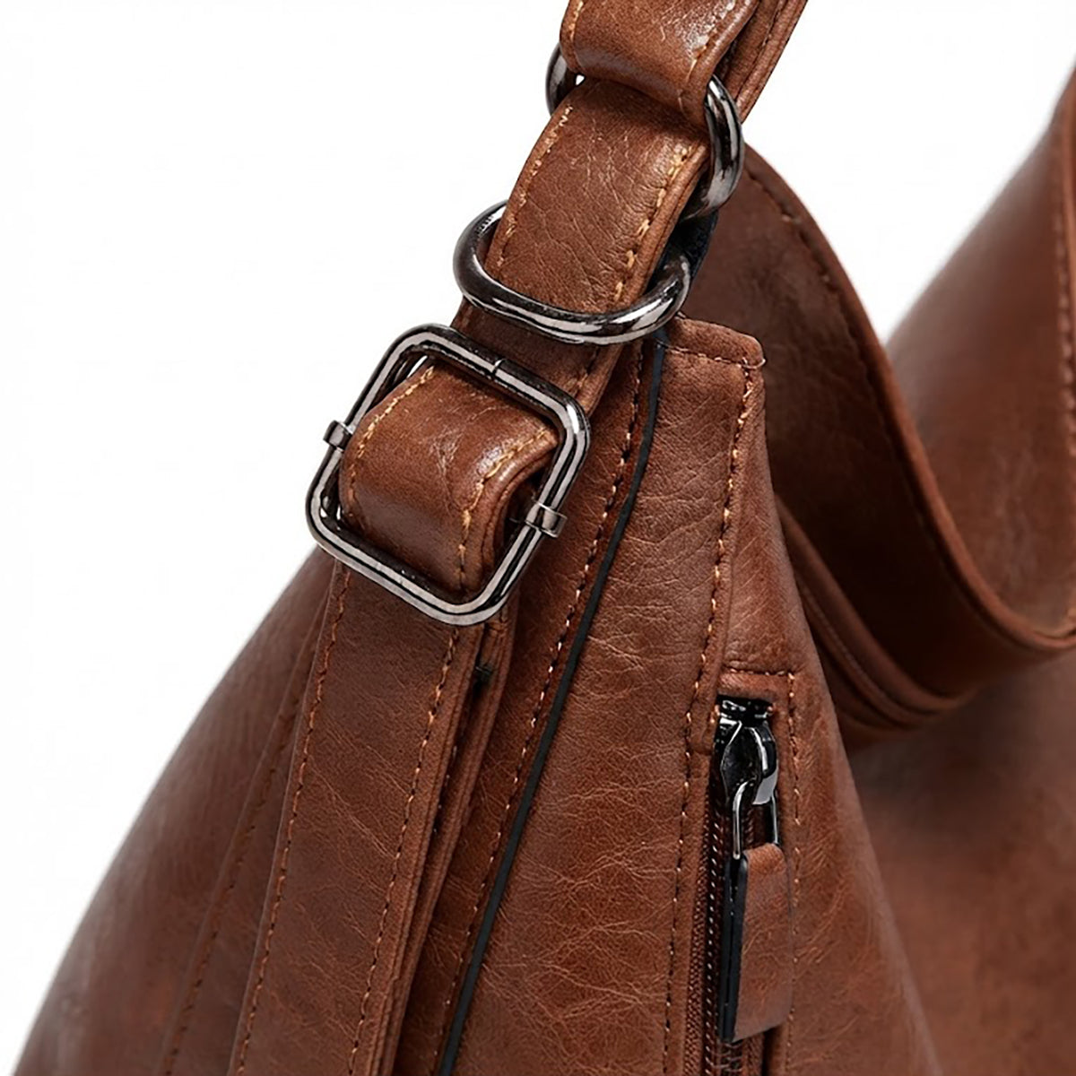 Ounamei Vegan Leather Hobo Tote Bag for Women | Multi-Way Carry Shoulder Crossbody Backpack Bag with Matching Wallet