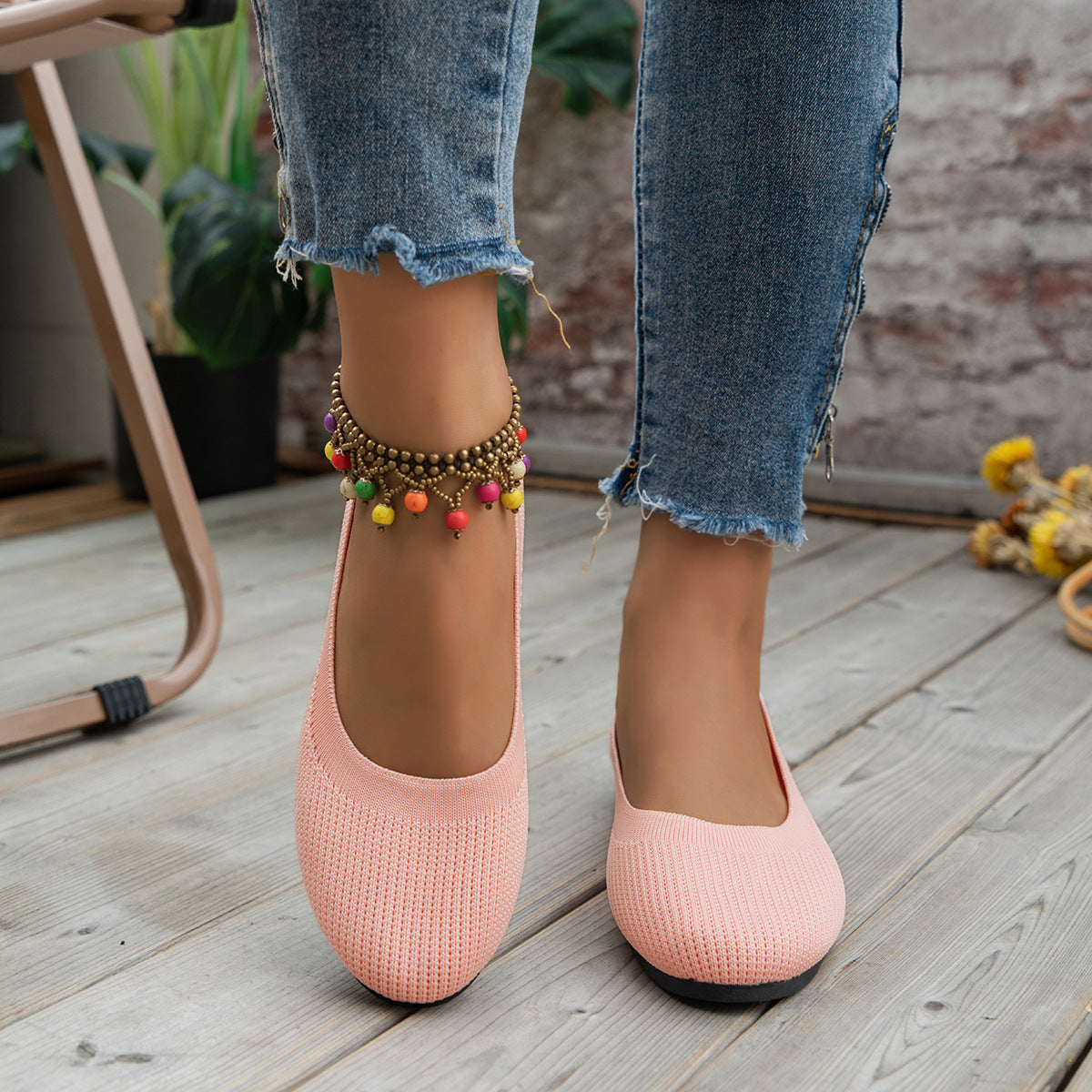 Women's Plus Size Round Toe Casual Driving Flats Comfortable Athleisure Loafers