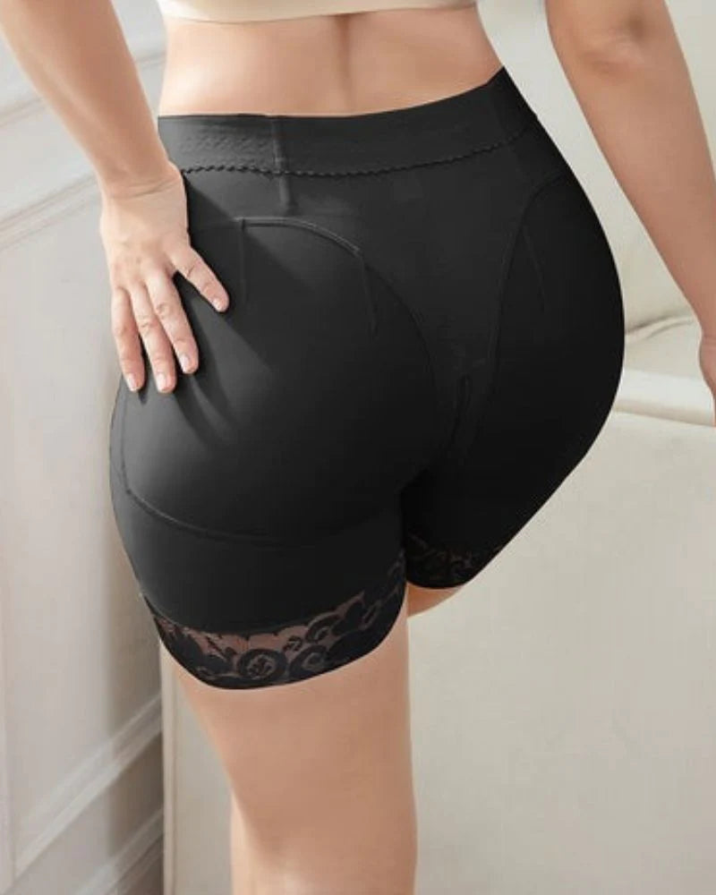 Shapshe® Black High Waist Butt Lifter Lace Shorts