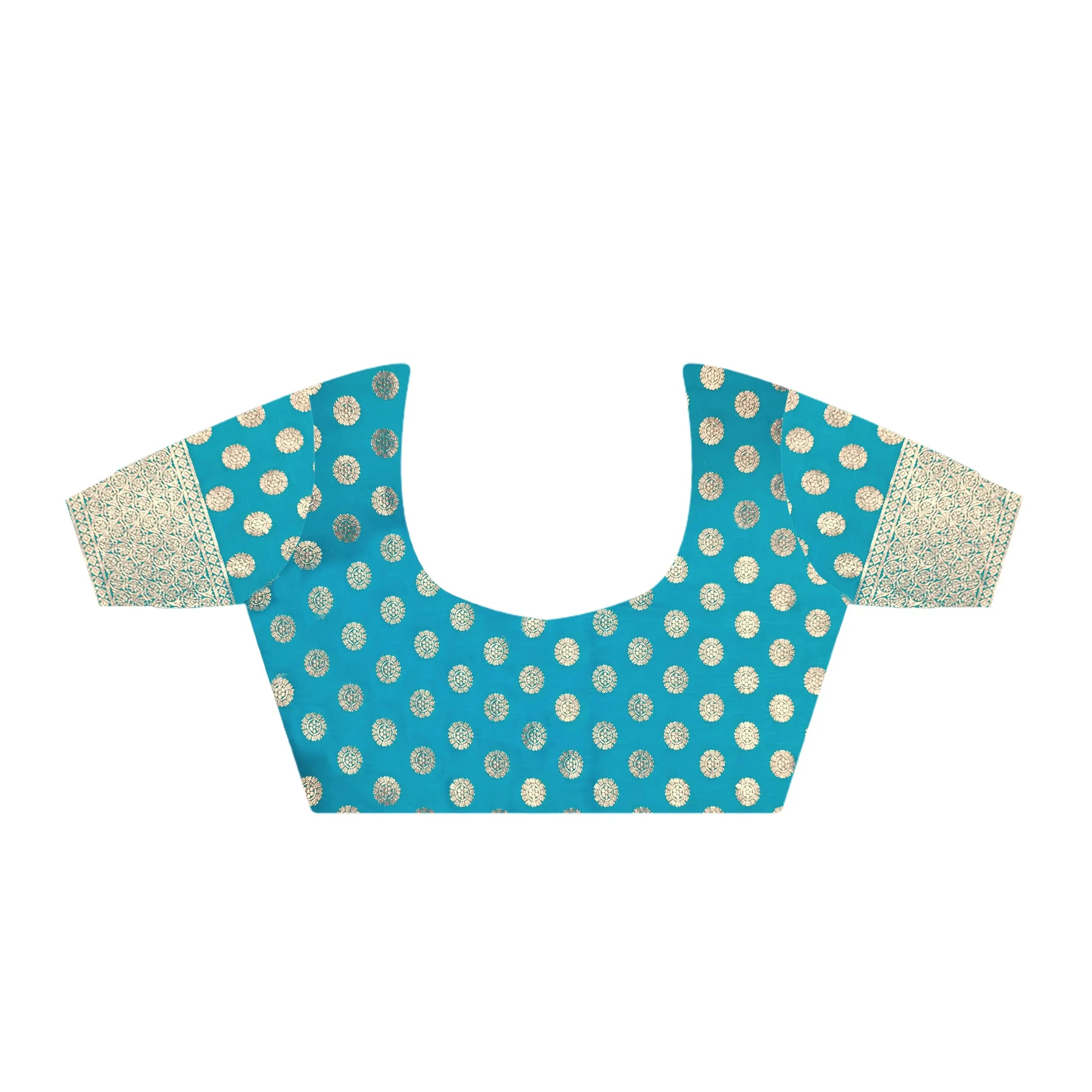 Dark Turquoise Handloom Weaving Silk Saree With Handwoven Art - qivii