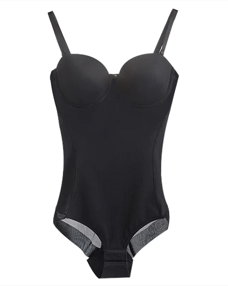 Breast Push Up Butt Lift Bodysuit Shapewear With Bra - By Qivii