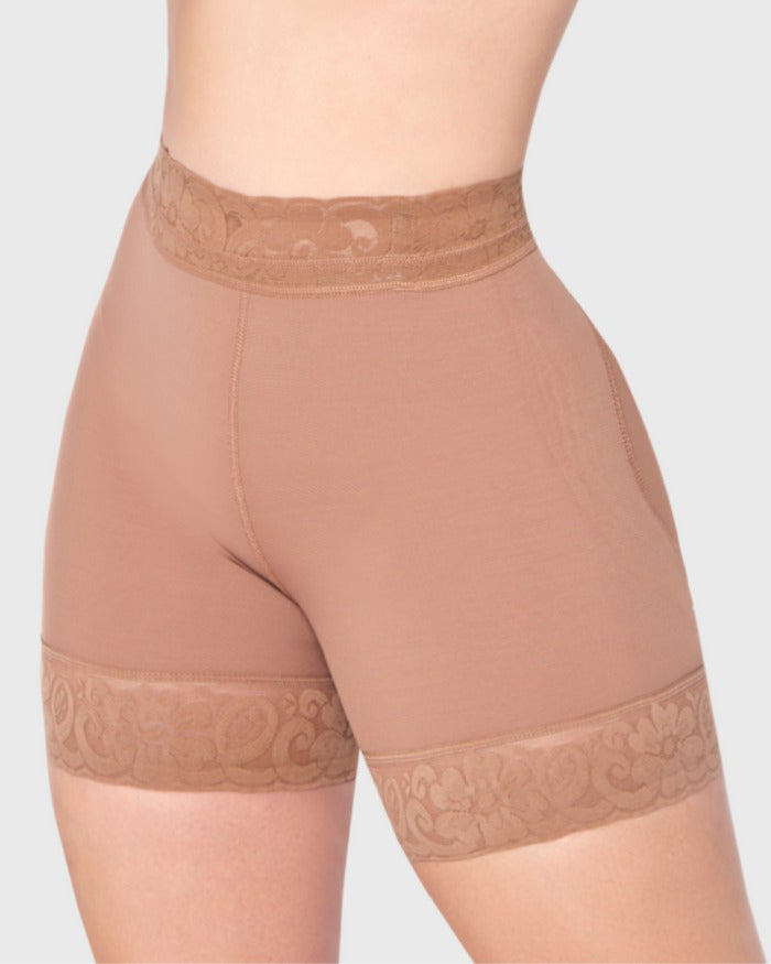 Shapshe® Slimming Mid Rise Seamless Butt Lifter Shaping Shorts - By Qivii