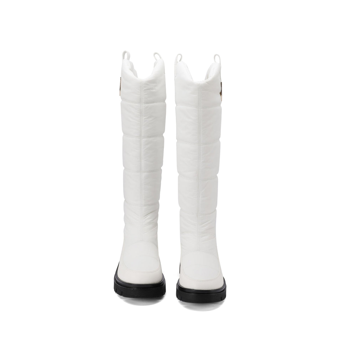 Women's Monroe Knee-High Boots - Waterproof Quilted Winter Boots with Plush Faux Fur Lining & Chunky Rocker Sole (US 4-11)