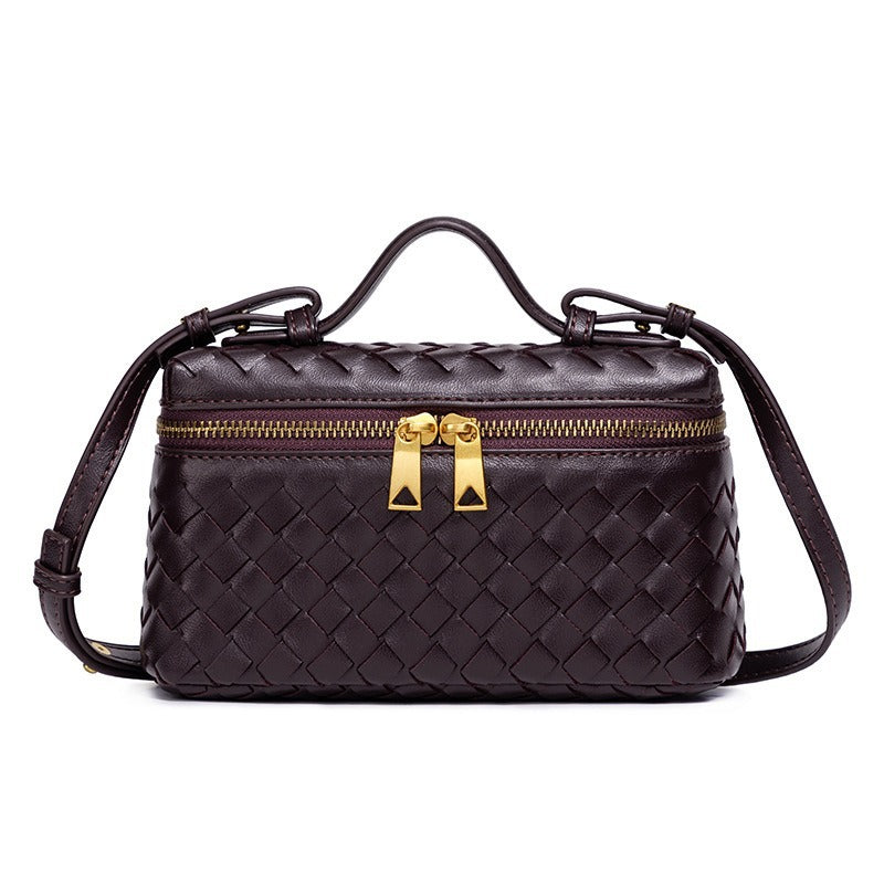Women's Atelier Cube Carrier Bias-Weave Top Handle Bag with Convertible Strap